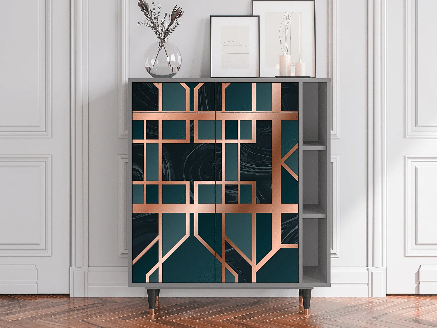 Dressoir - 96х110х41 cm - BS6 - Emerald Metro, Grijs