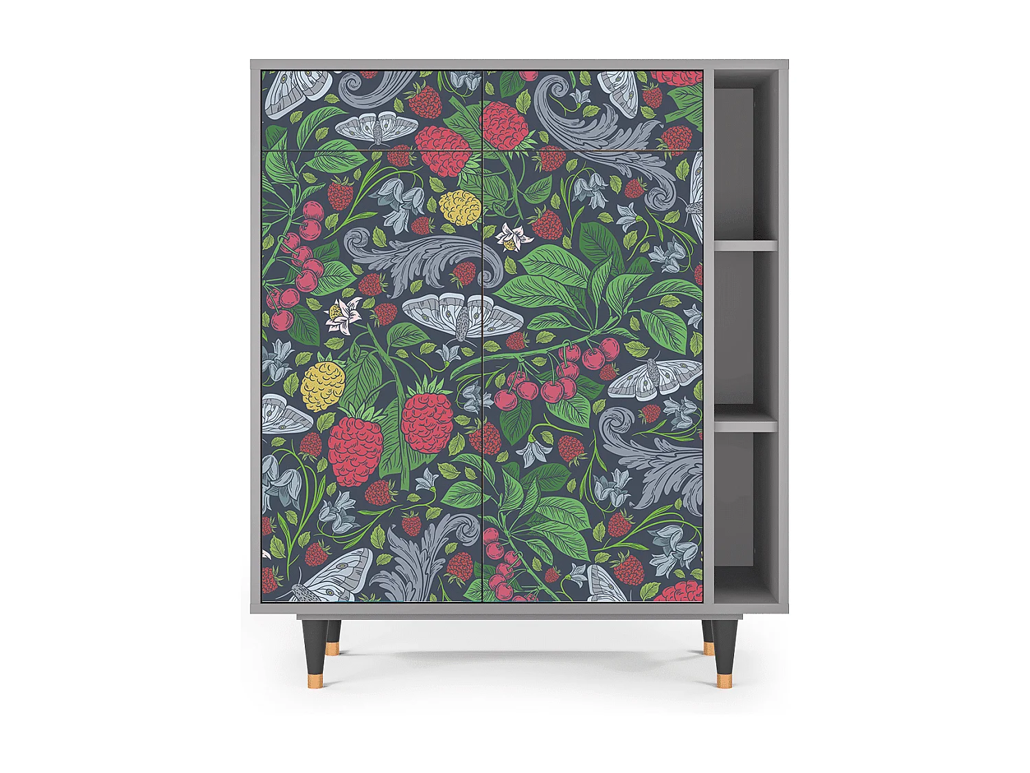 Credenza - 96х110х41 cm - BS6 - Summer Berries, Grigio