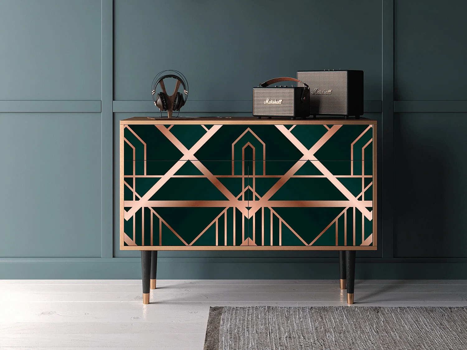 Buffet - 115x85x48 cm - BS4 - Emerald Gatsby, Noyer