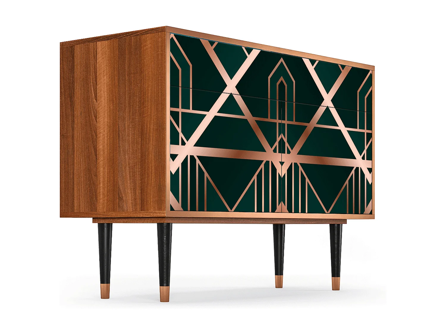 Kredens - 115x85x48 cm - BS4 - Emerald Gatsby, Orzech