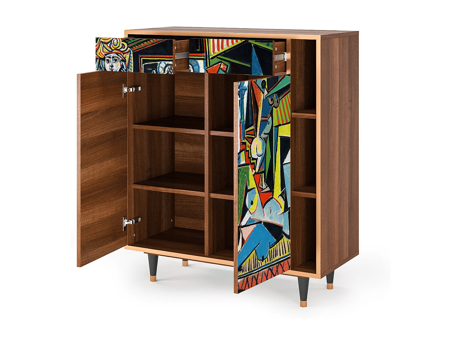 Buffet - 96х110х41 cm - BS6 - Women of Algiers, Noyer