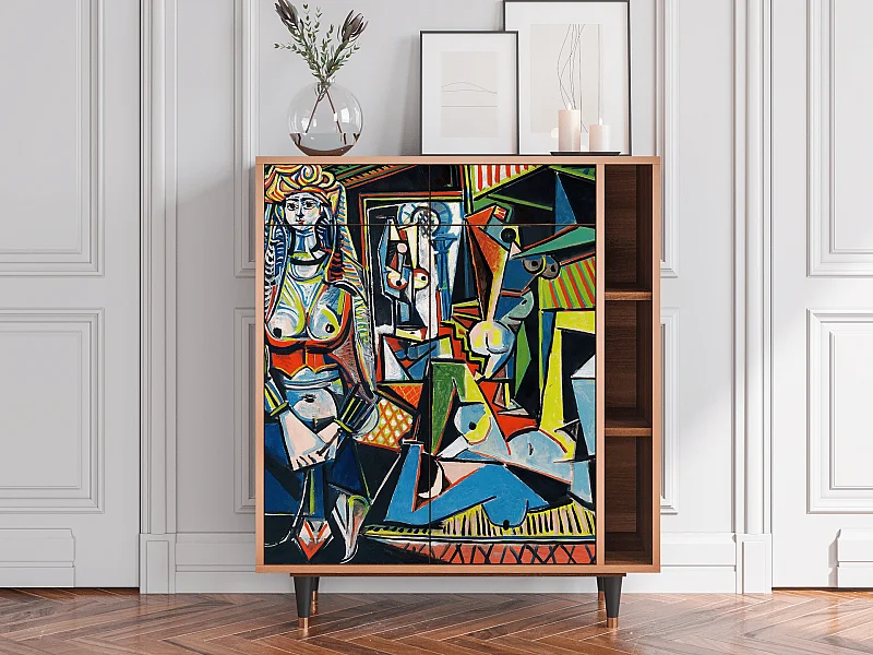 Kredens - 96х110х41 cm - BS6 - Women of Algiers, Orzech