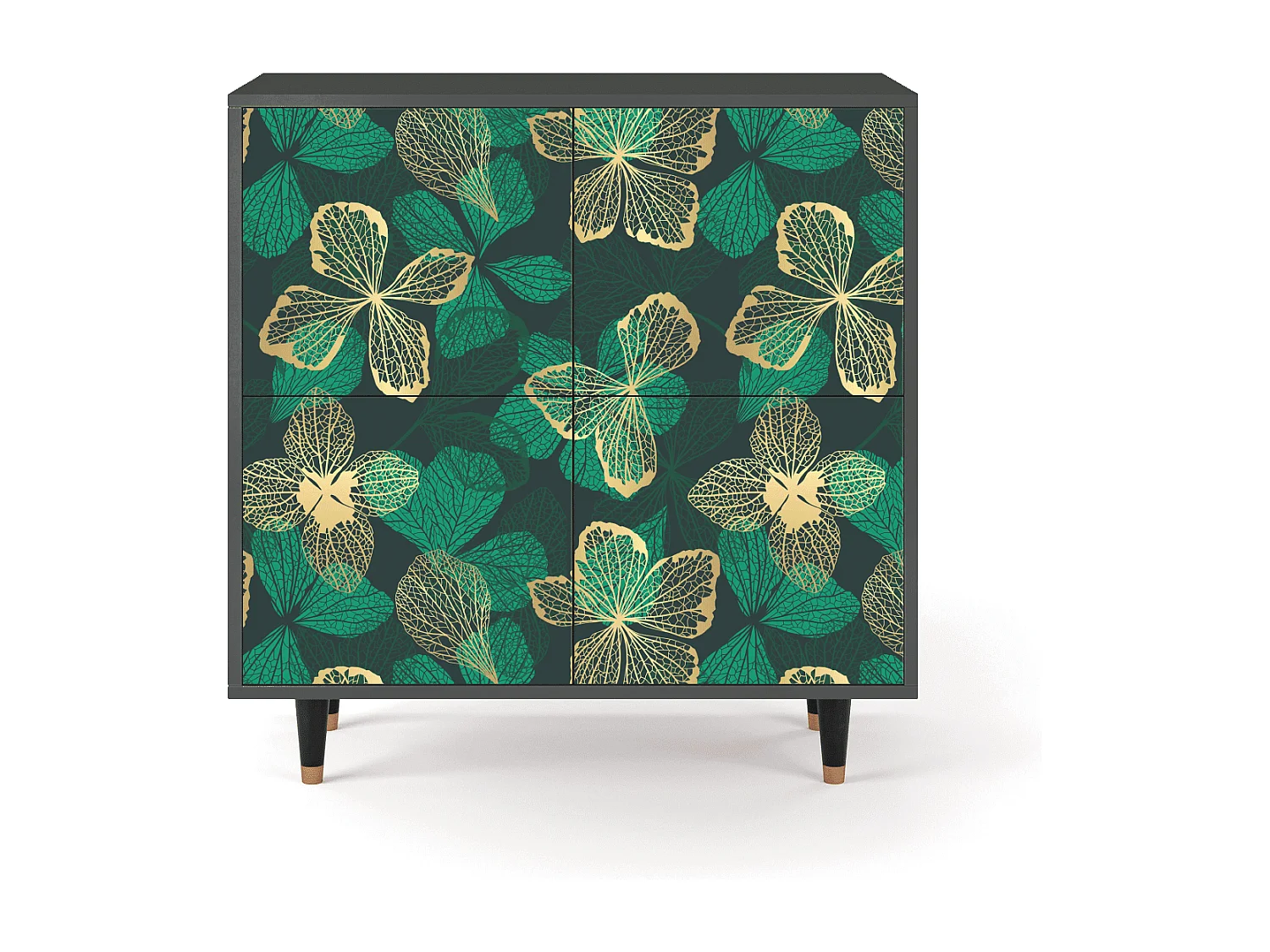 Buffet - 94x96x48 cm - BS3 - Green Flower, Anthracite
