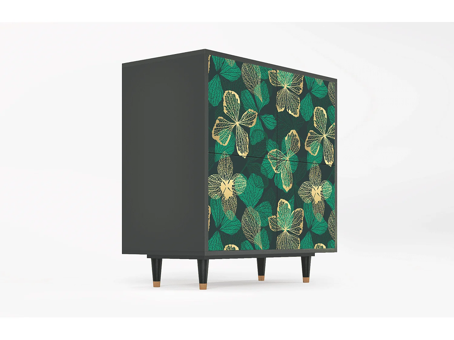 Buffet - 94x96x48 cm - BS3 - Green Flower, Anthracite