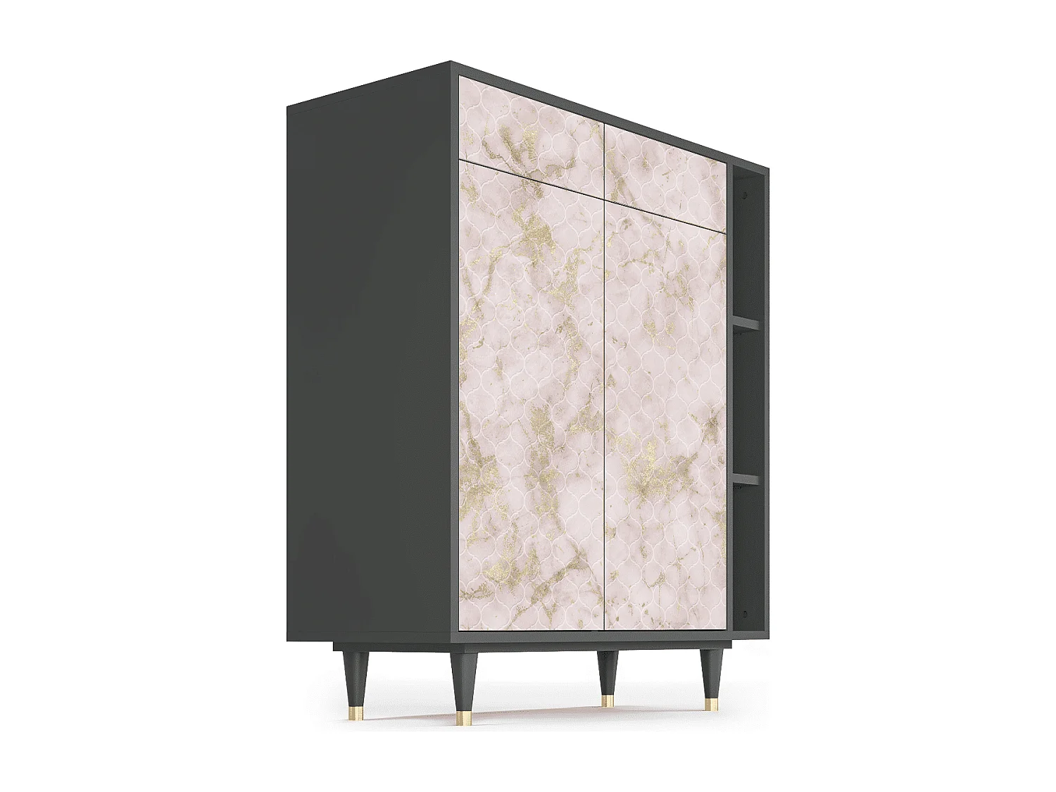 Buffet - 96х110х41 cm - BS6 - Dirty Roses, Anthracite