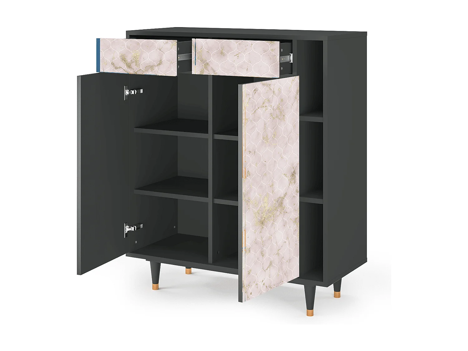 Credenza - 96х110х41 cm - BS6 - Dirty Roses, Antracite