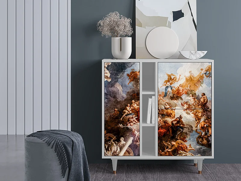 Kredens - 94х96х41 cm - BS5 - Versailles, Biały