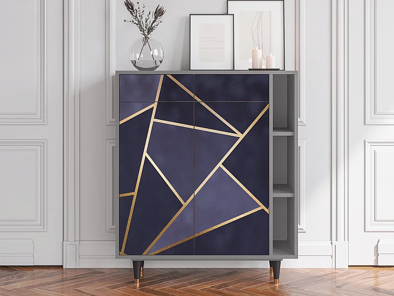 Kredens - 96х110х41 cm - BS6 - The Amethyst, Szary