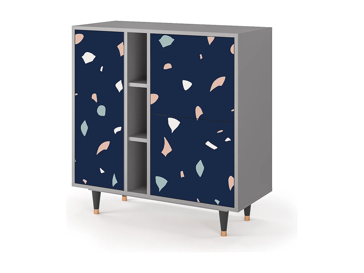 Kredens - 94х96х41 cm - BS5 - Space Satellites, Szary