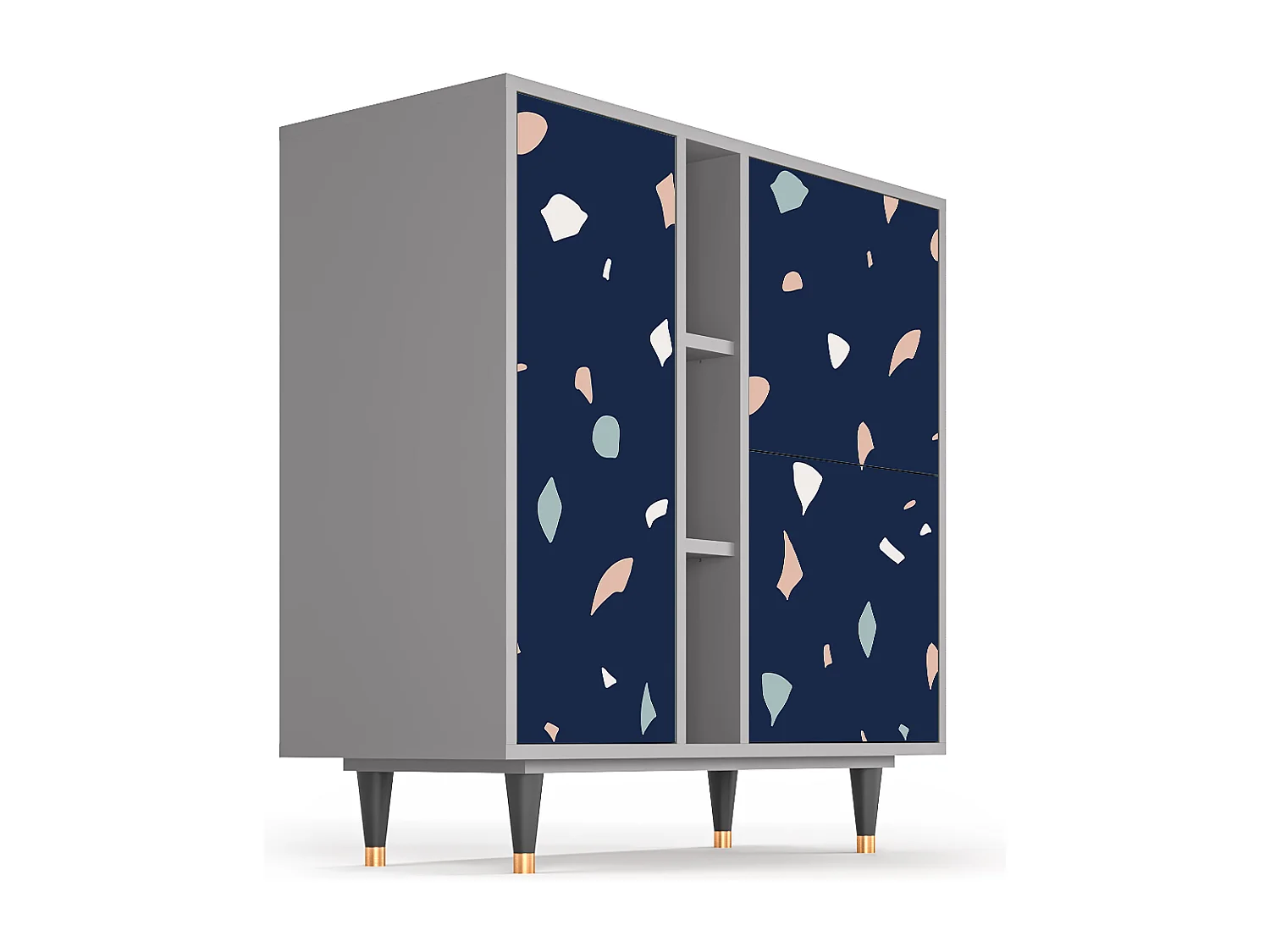 Kredens - 94х96х41 cm - BS5 - Space Satellites, Szary