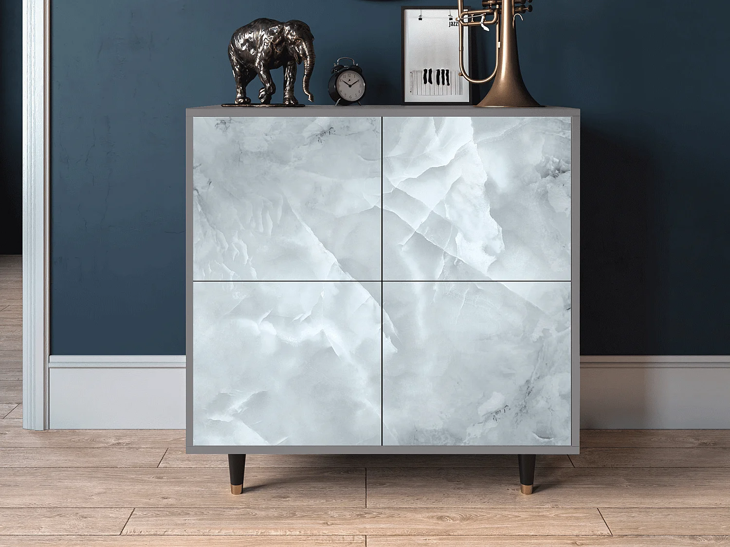 Dressoir - 94x96x48 cm - BS3 - The Onyx, Grijs