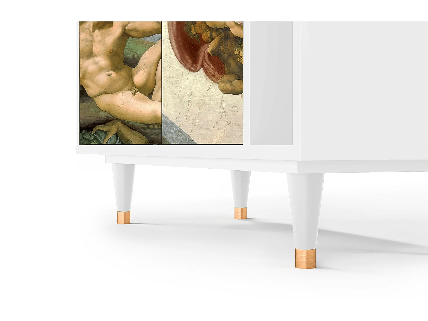 Kredens - 96х110х41 cm - BS6 - The Creation of Adam, Biały