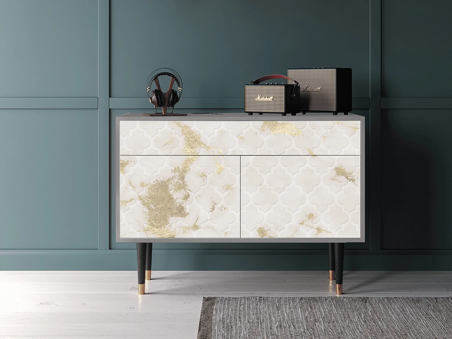Credenza - 115x85x48 cm - BS4 - Sahara desert, Grigio