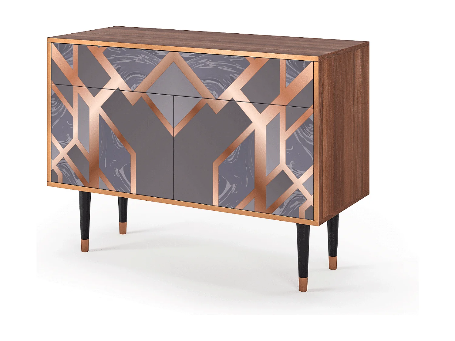 Aparador - 115x85x48 cm - BS4 - Taupe Anatomy, Nogueira