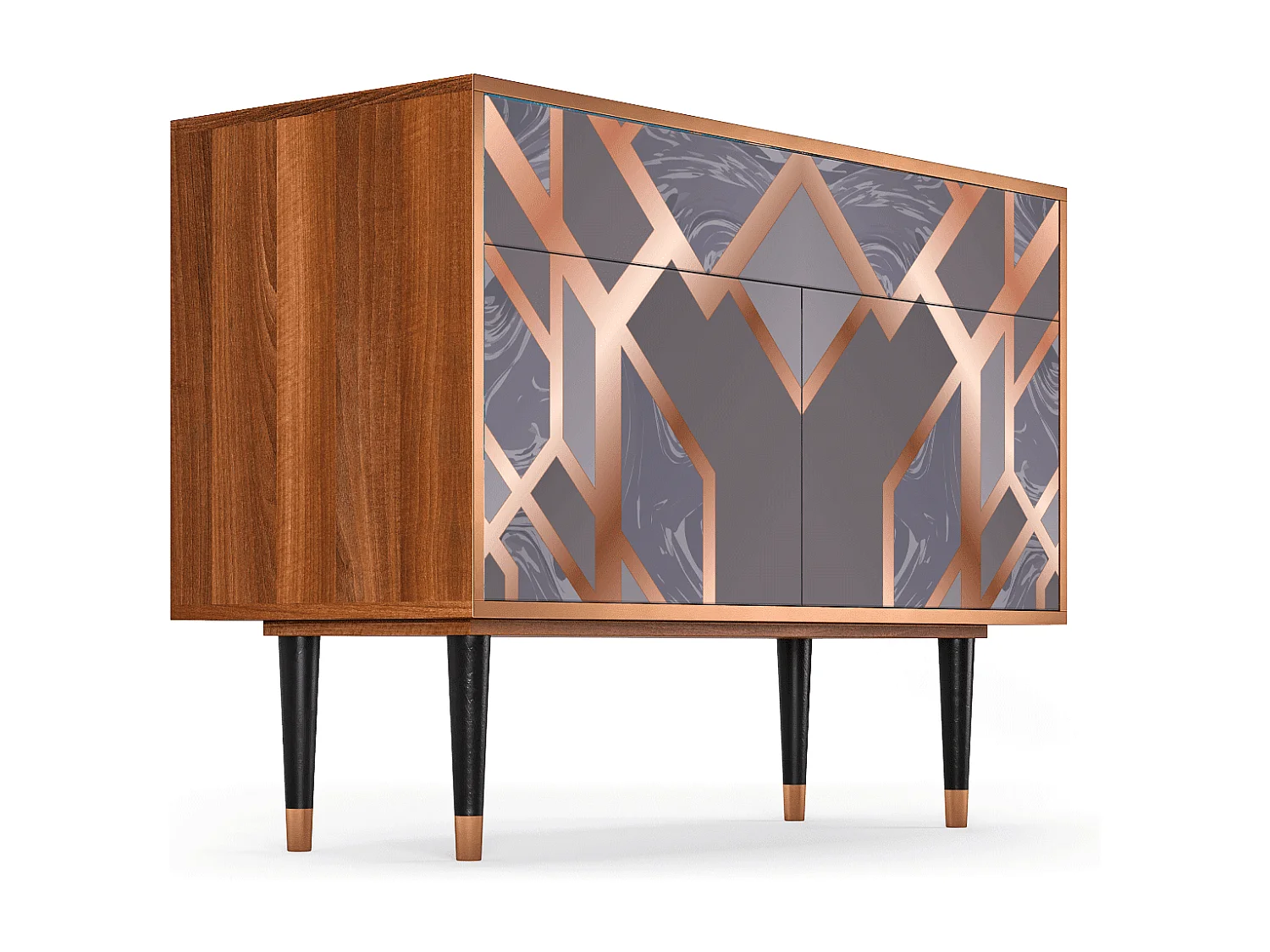 Buffet - 115x85x48 cm - BS4 - Taupe Anatomy, Noyer