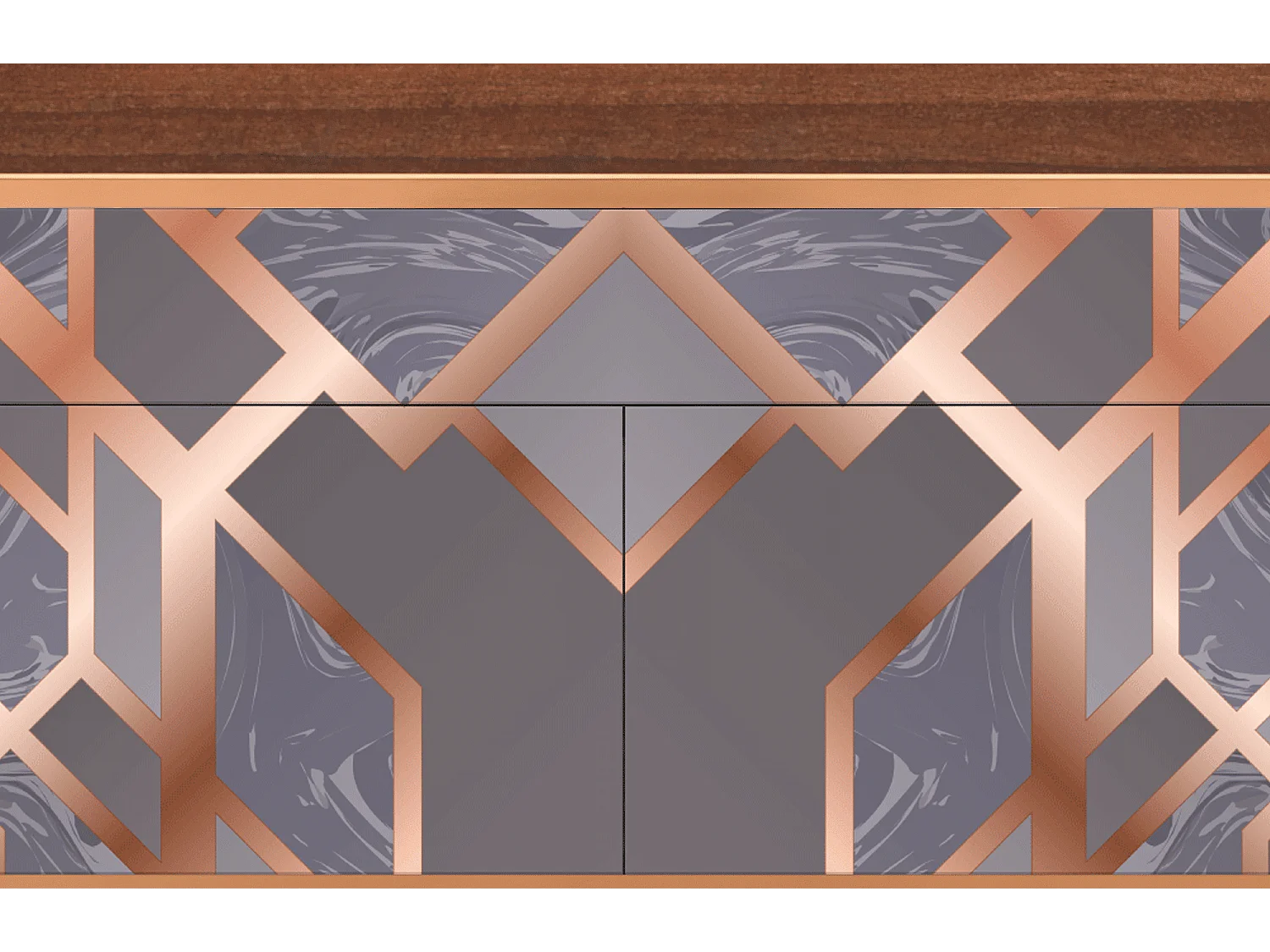 Buffet - 115x85x48 cm - BS4 - Taupe Anatomy, Noyer