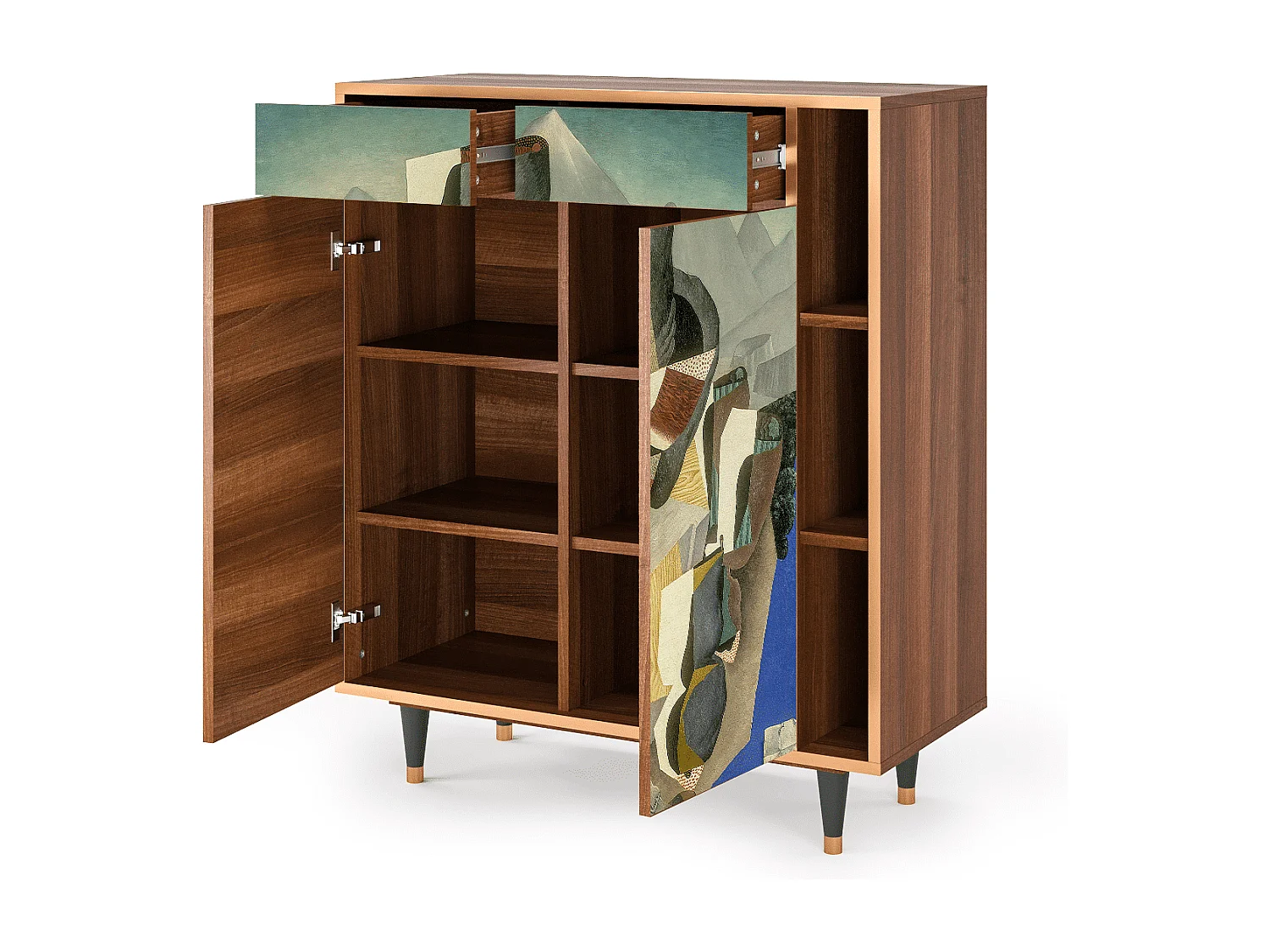 Buffet - 96х110х41 cm - BS6 - The Cubist Paintings , Noyer