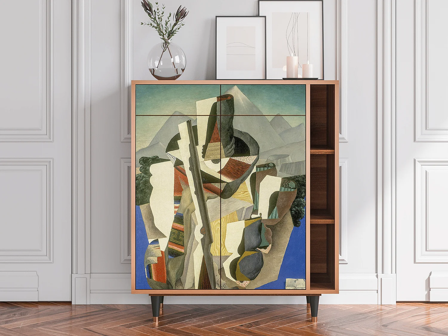 Kredens - 96х110х41 cm - BS6 - The Cubist Paintings , Orzech