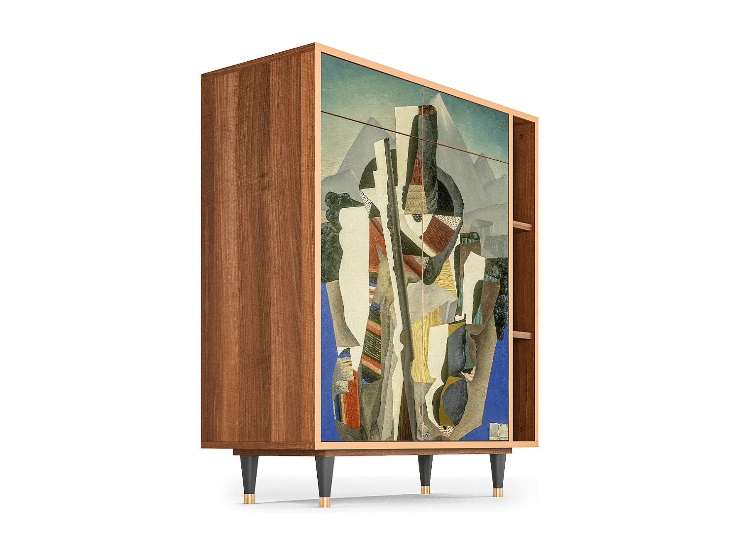 Kredens - 96х110х41 cm - BS6 - The Cubist Paintings , Orzech