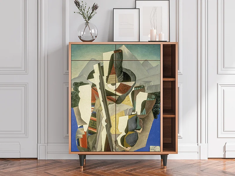 Kredens - 96х110х41 cm - BS6 - The Cubist Paintings , Orzech