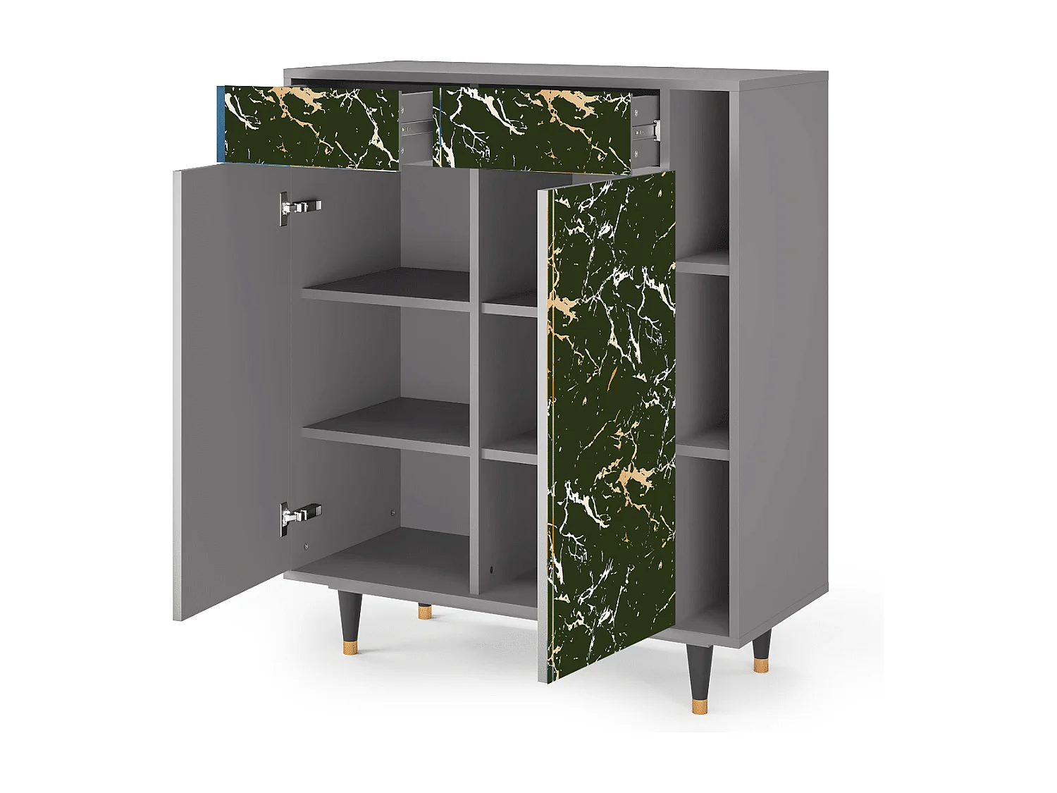 Dressoir - 96х110х41 cm - BS6 - Amazon Forest, Grijs