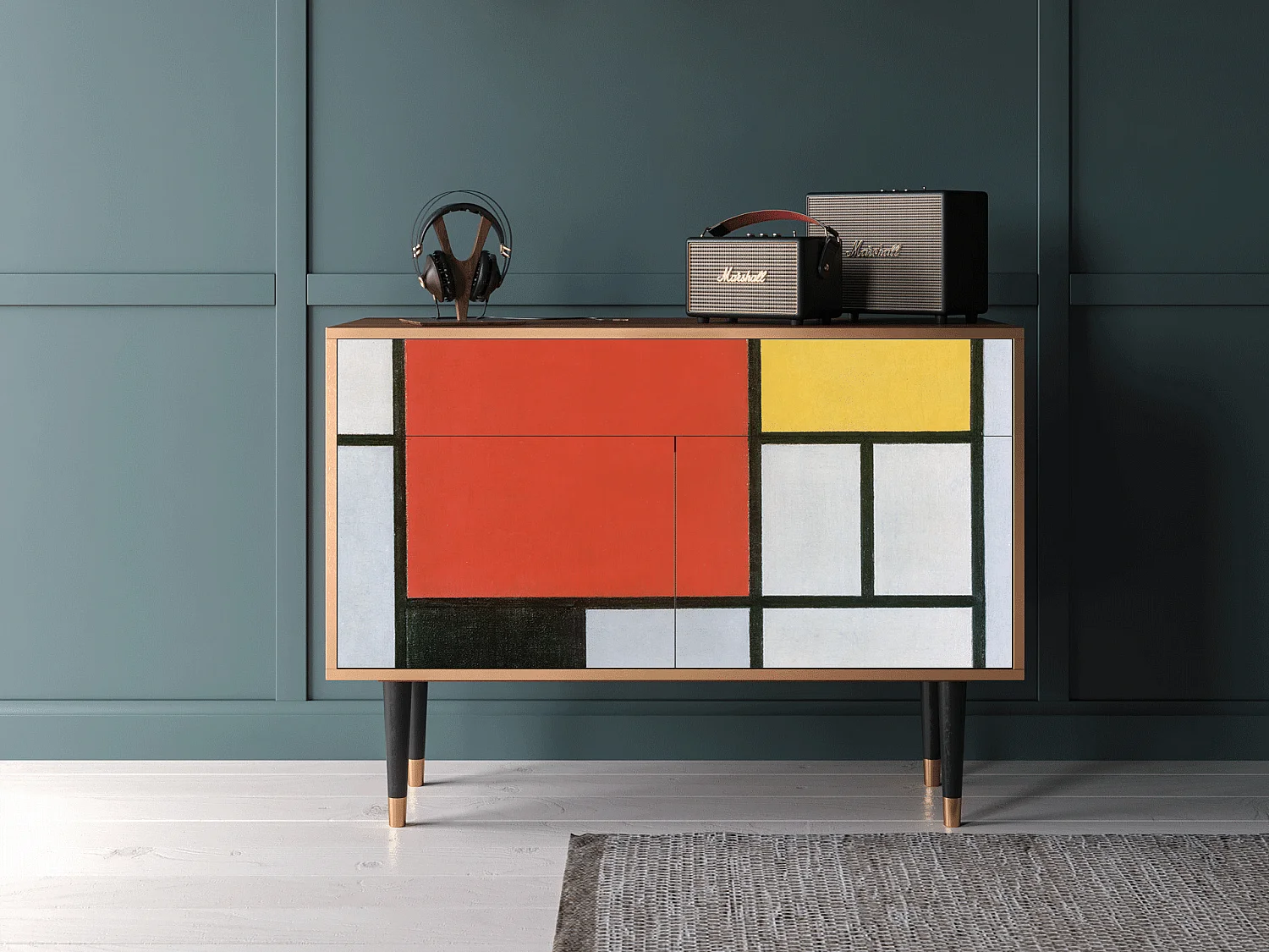 Dressoir - 115x85x48 cm - BS4 - Composition, Walnoot