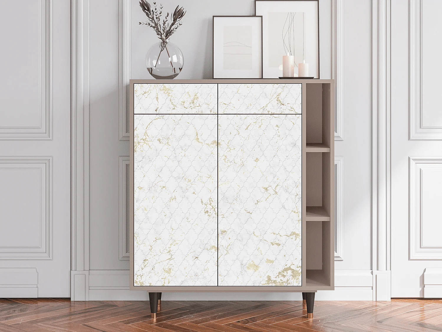 Sideboard - 96х110х41 cm - BS6 - Sweet Cotton, Latte