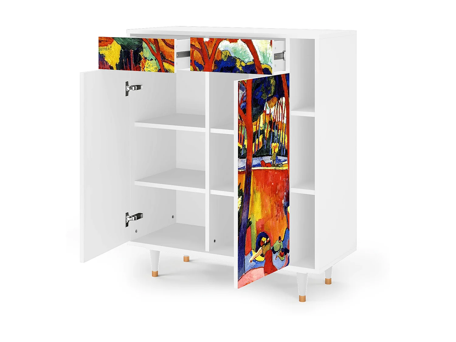 Kredens - 96х110х41 cm - BS6 - The Turning Road, Biały