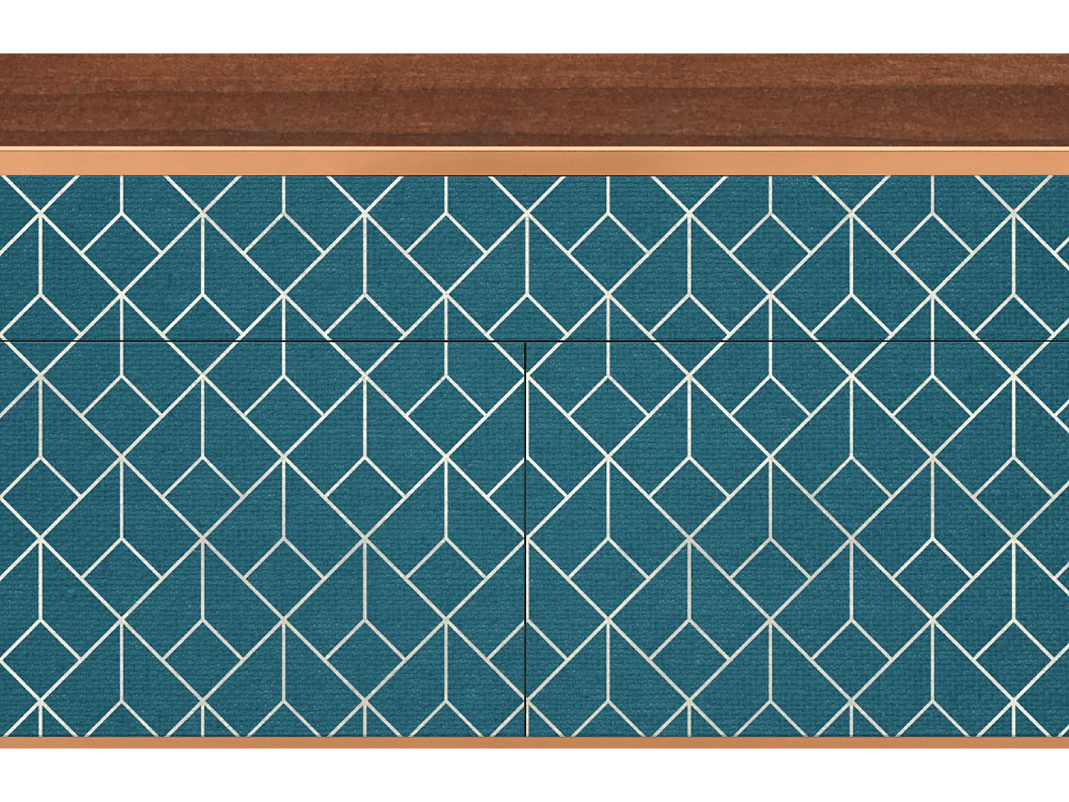 Buffet - 115x85x48 cm - BS4 - Turquoise Geometry, Noyer