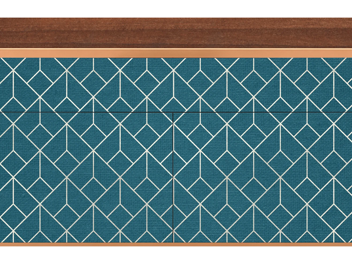 Buffet - 115x85x48 cm - BS4 - Turquoise Geometry, Noyer