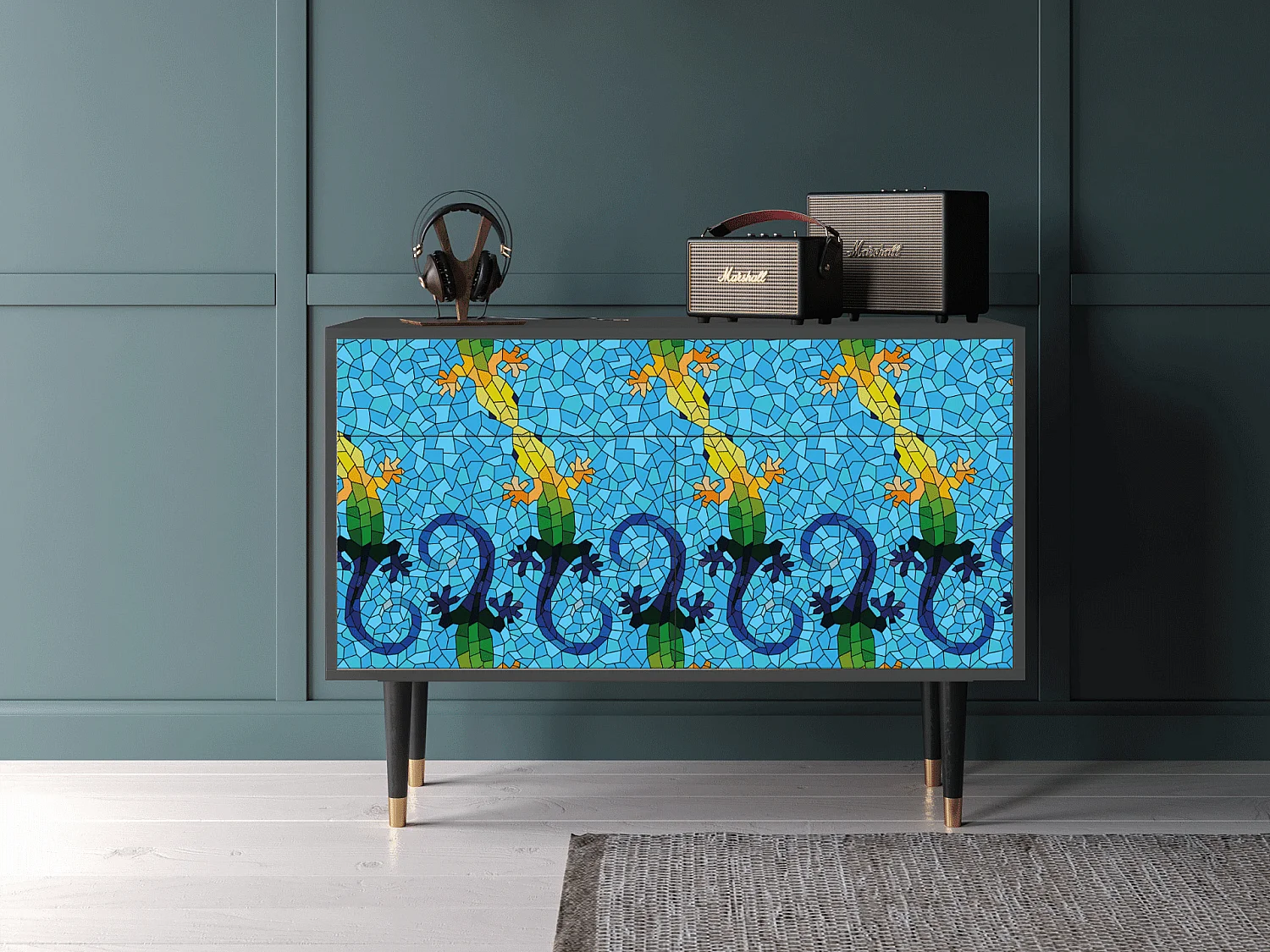 Buffet - 115x85x48 cm - BS4 - Gaudi's Lizard, Anthracite