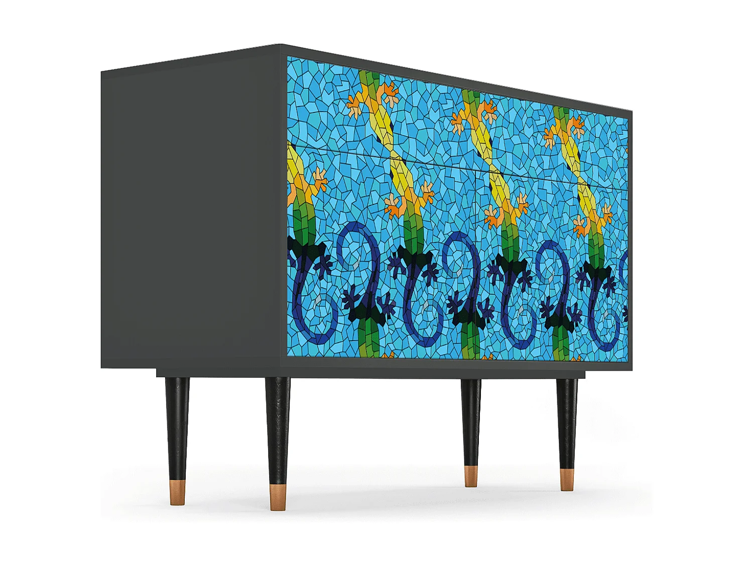 Dressoir - 115x85x48 cm - BS4 - Gaudi's Lizard, Antraciet