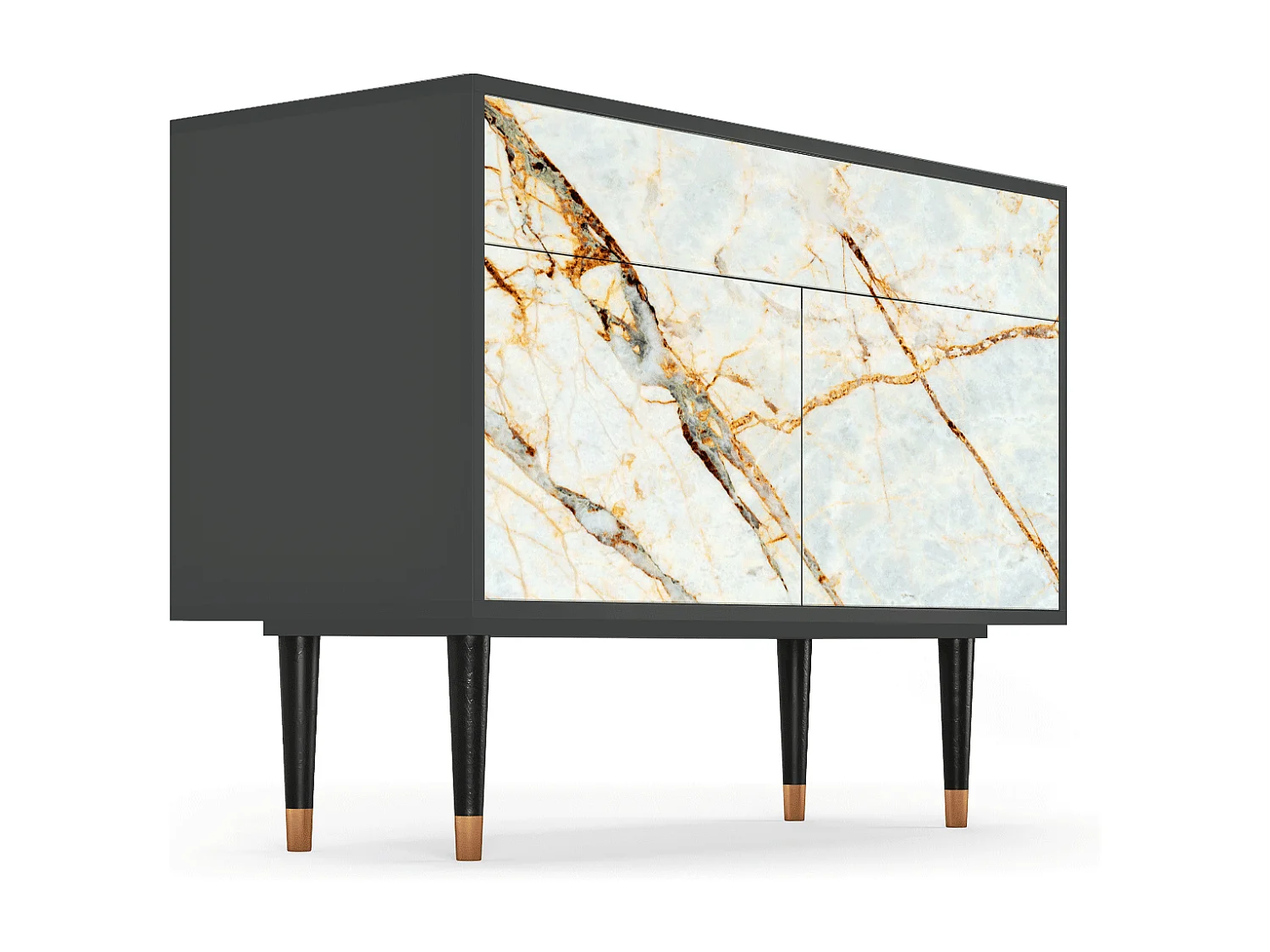 Buffet - 115x85x48 cm - BS4 - Sabley Marble, Anthracite