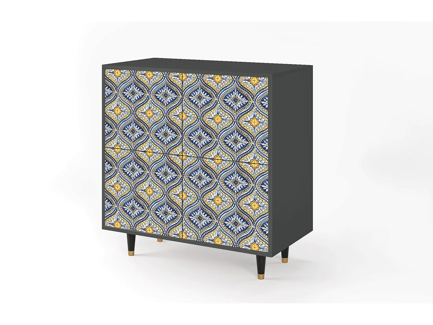 Aparador - 94x96x48 cm - BS3 - Illusory Pattern, Antracite