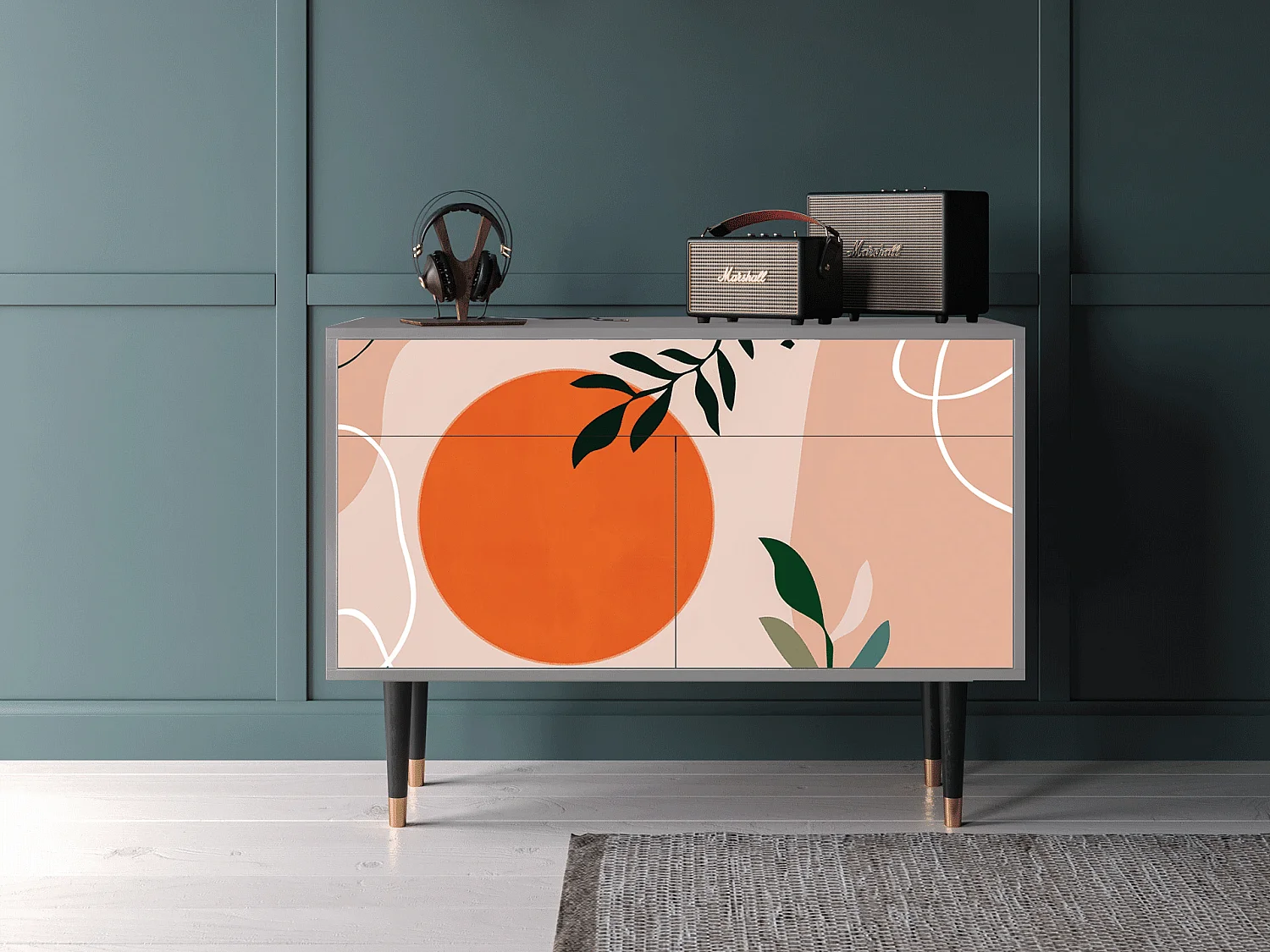Buffet - 115x85x48 cm - BS4 - Artwork, Gris