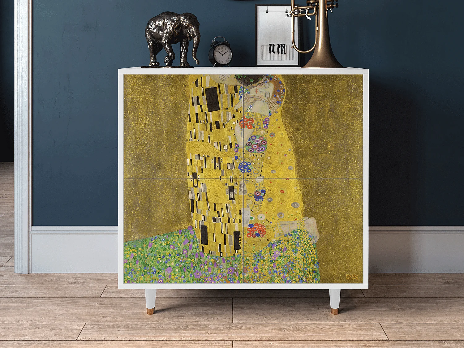 Aparador - 94x96x48 cm - BS3 - The Kiss by Klimt , Blanco