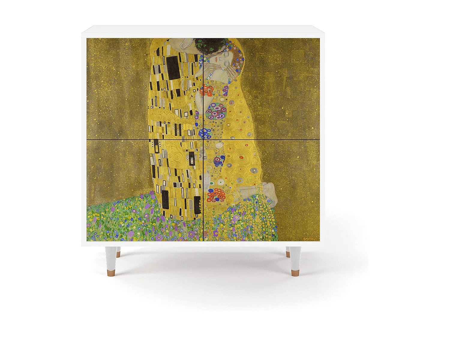 Sideboard - 94x96x48 cm - BS3 - The Kiss by Klimt , Weiß
