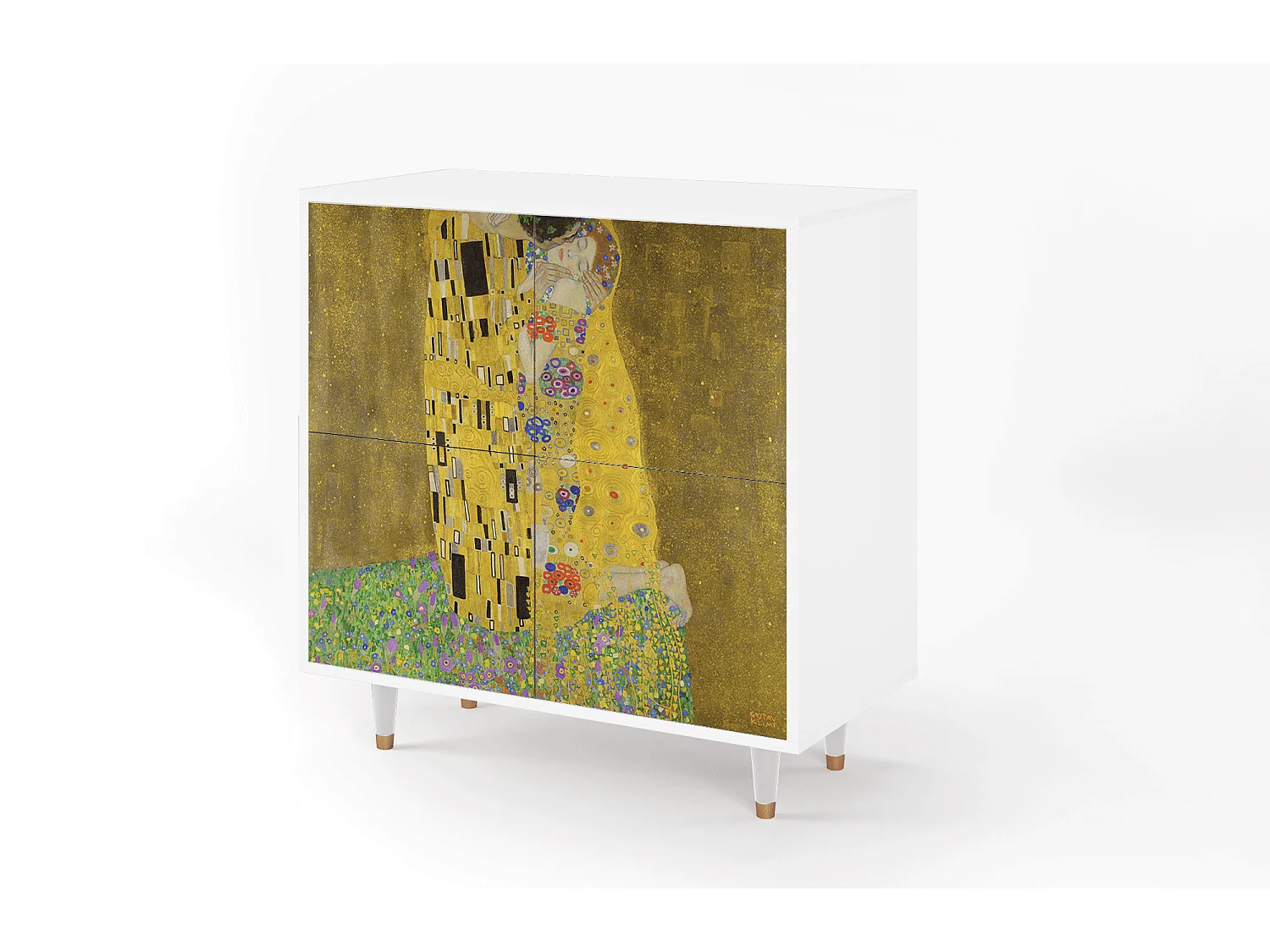 Sideboard - 94x96x48 cm - BS3 - The Kiss by Klimt , Weiß
