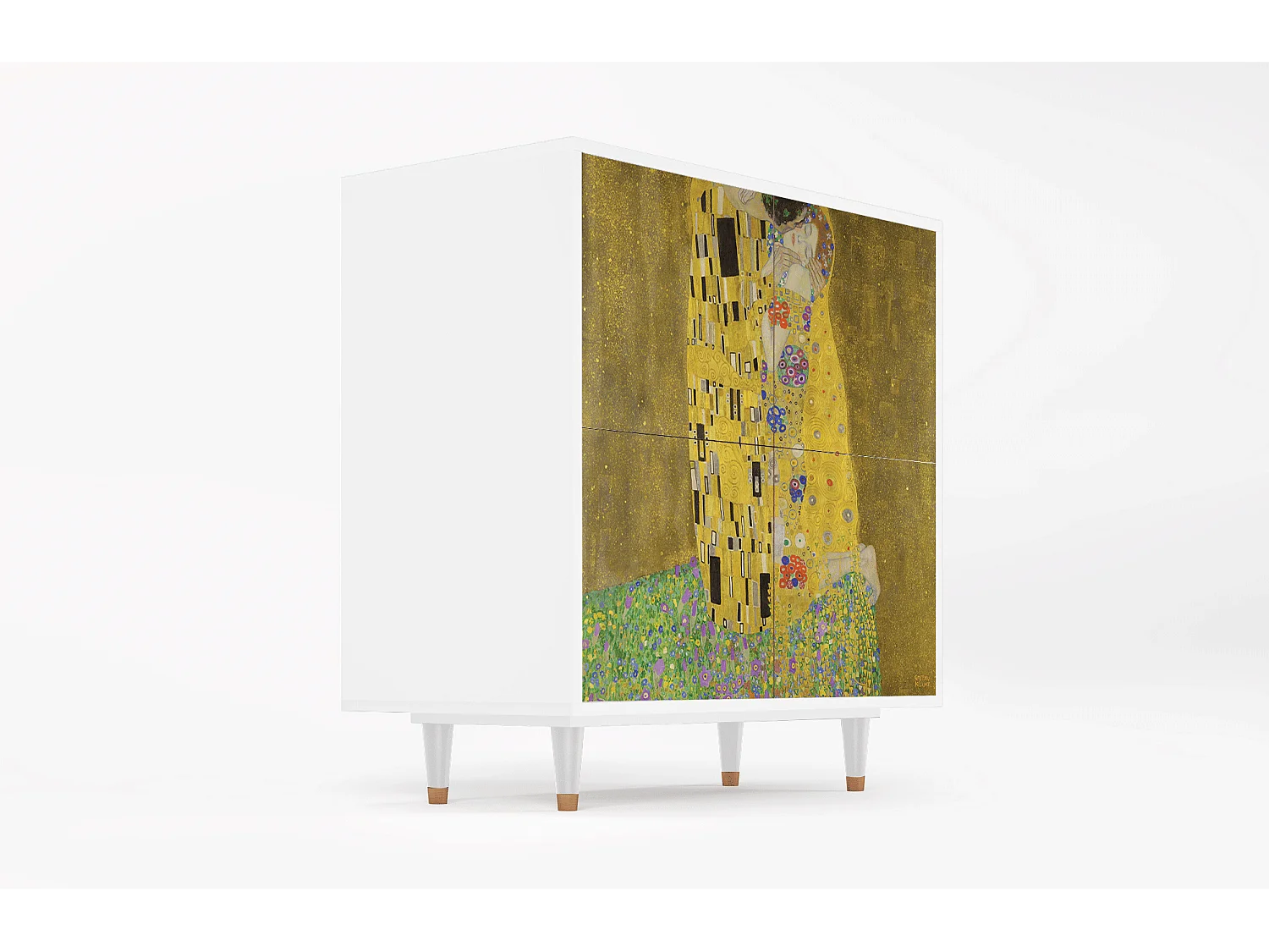 Sideboard - 94x96x48 cm - BS3 - The Kiss by Klimt , Weiß