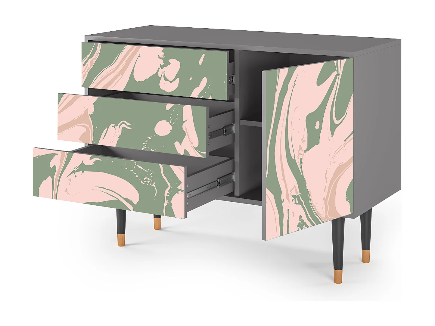 Buffet - 115х84х41 cm - S3 - Aquarelle, Gris