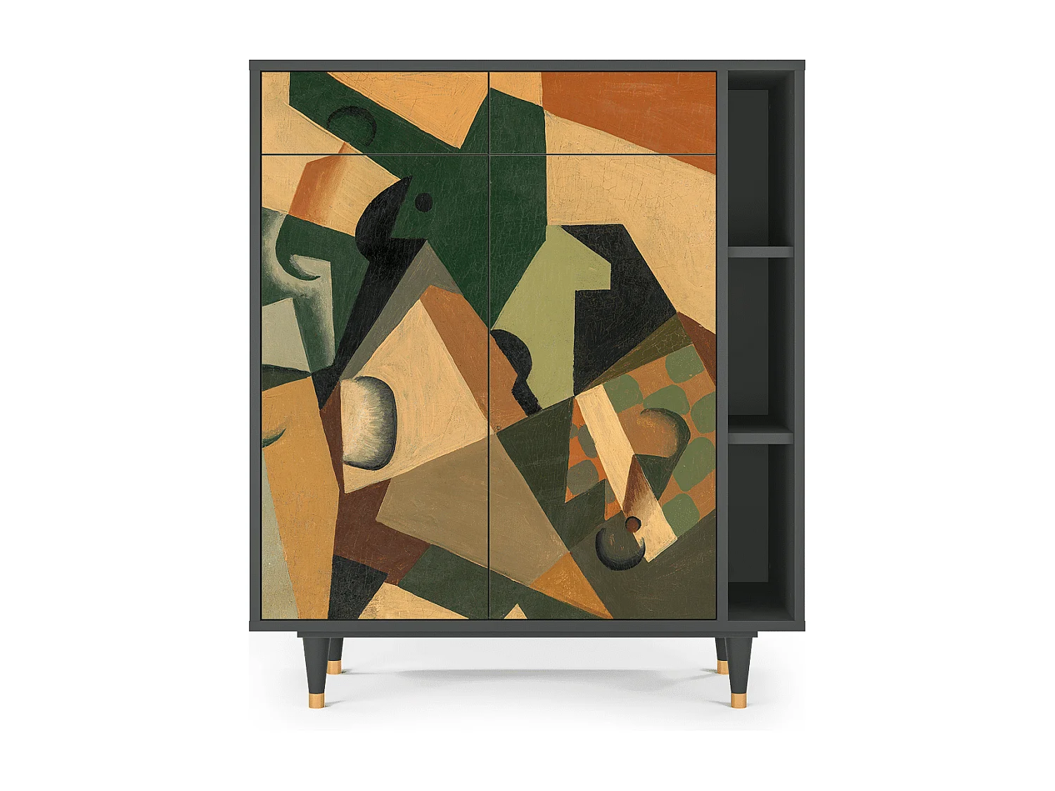 Buffet - 96х110х41 cm - BS6 - Glass and Checkerboard, Anthracite