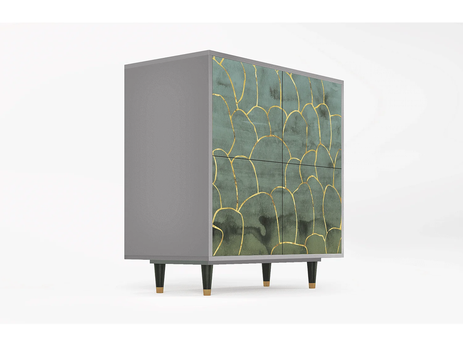 Buffet - 94x96x48 cm - BS3 - Magnificent Water Lily, Gris