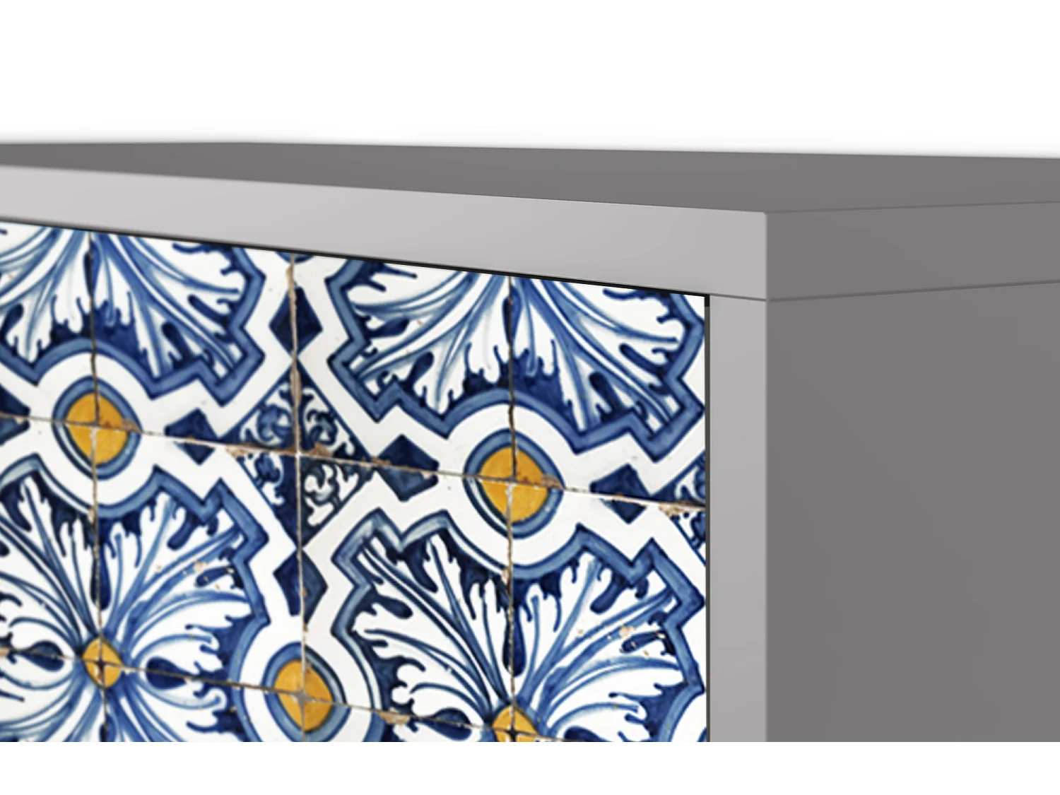 Dressoir - 115х84х41 cm - S3 - Lovely Cornflowers, Grijs