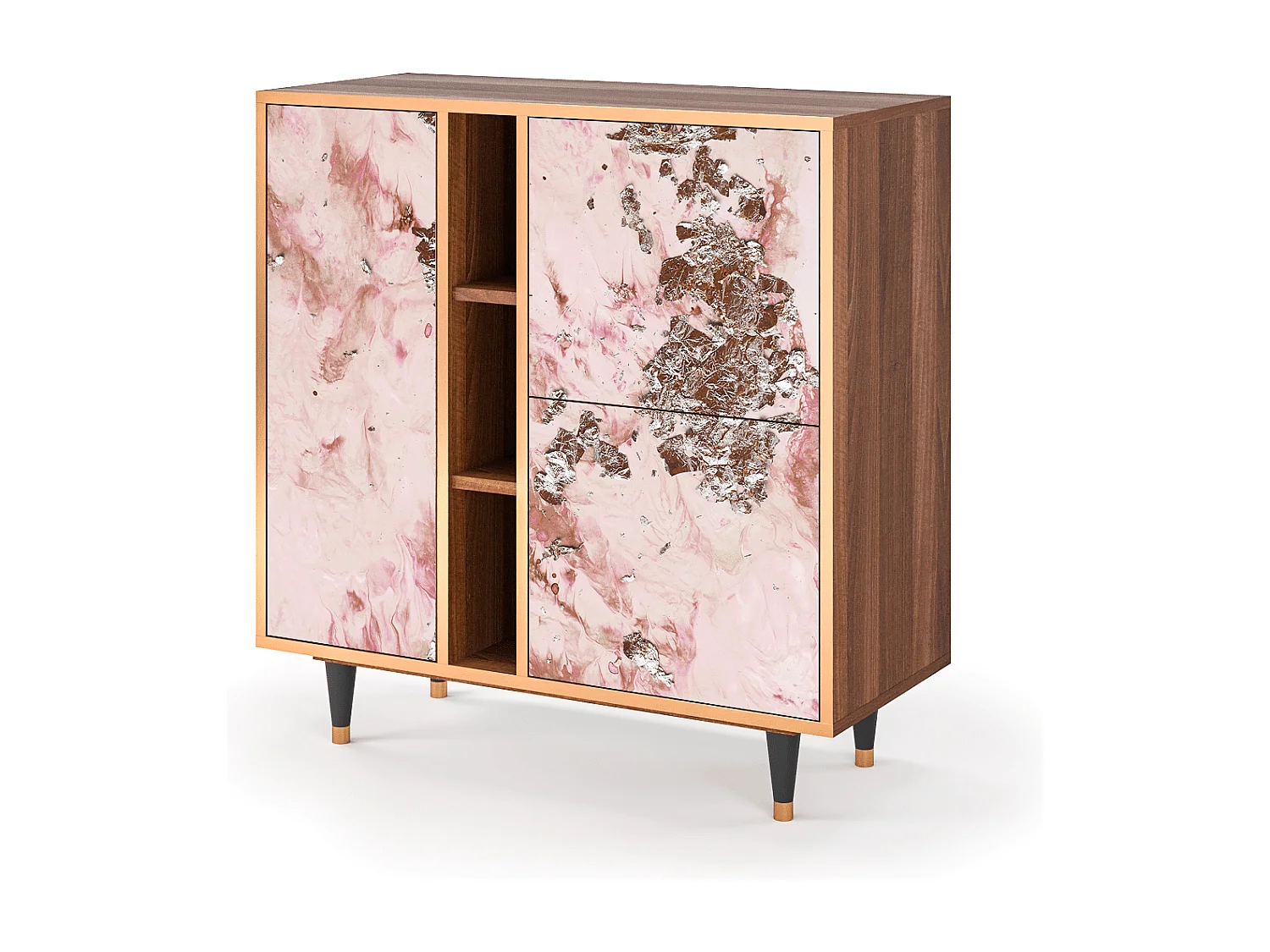 Credenza - 94х96х41 cm - BS5 - Cotton Candy, Noce
