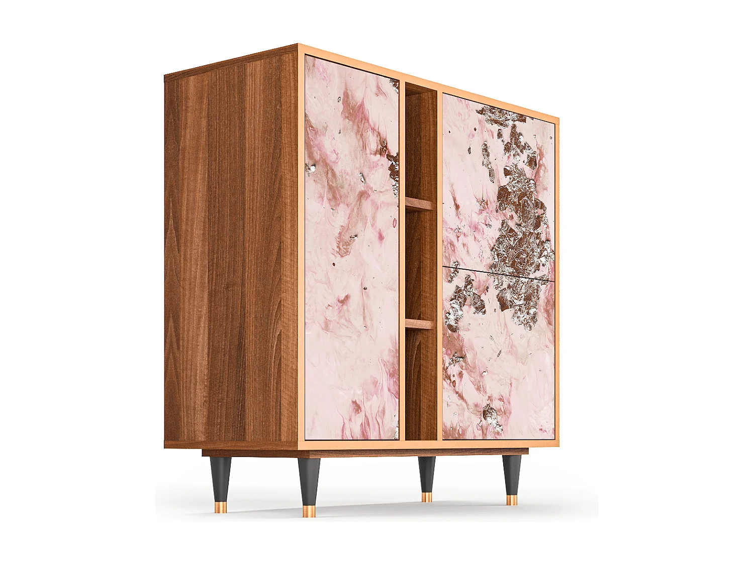 Credenza - 94х96х41 cm - BS5 - Cotton Candy, Noce