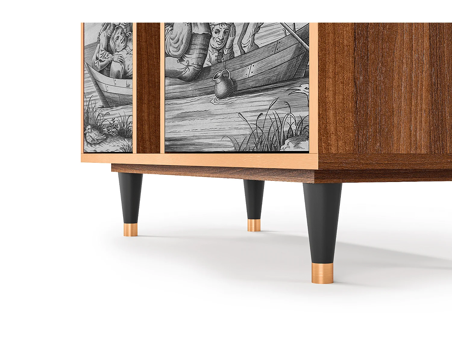 Kredens - 94х96х41 cm - BS5 - Blau Schuyte, Orzech