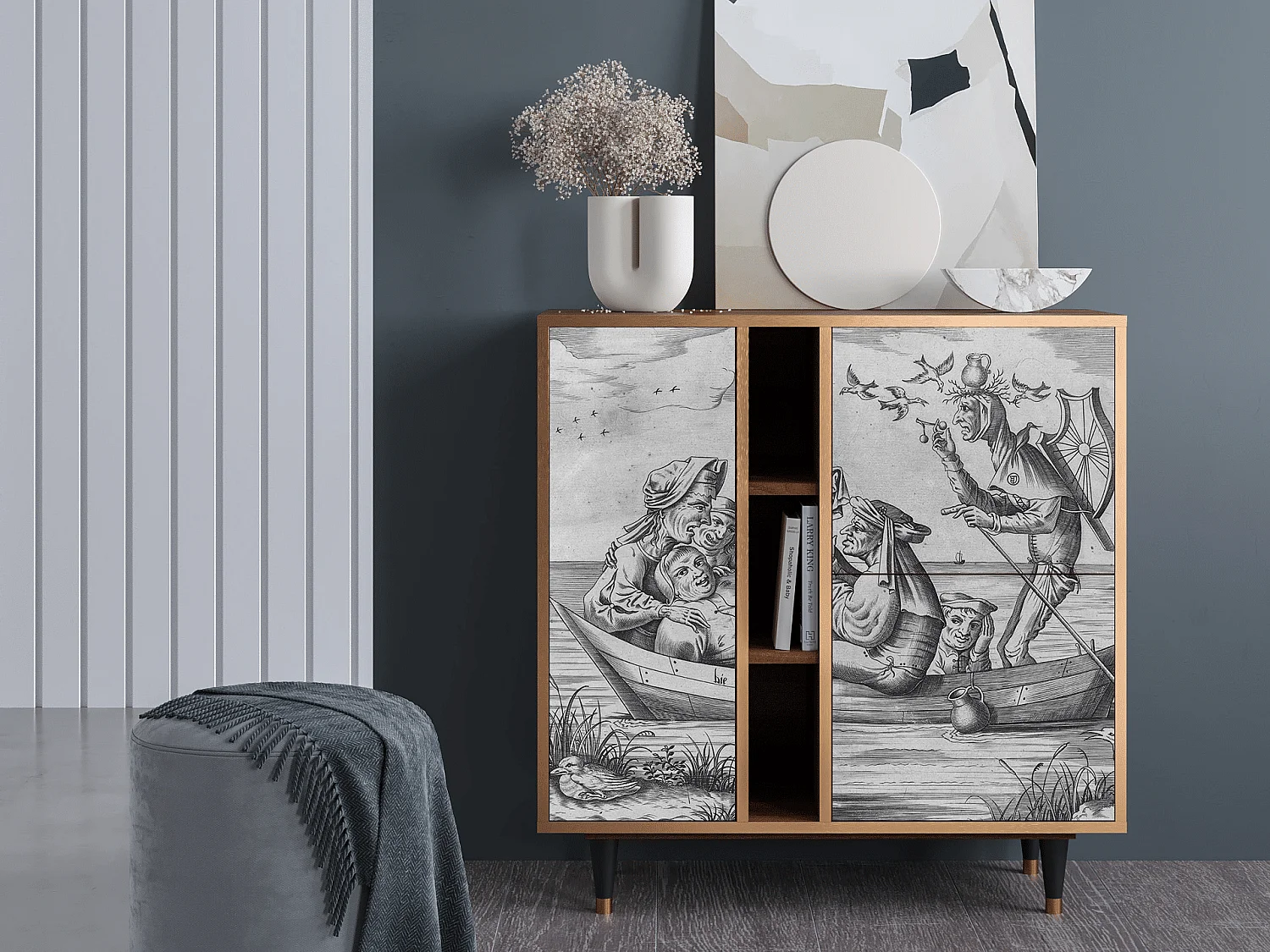 Buffet - 94х96х41 cm - BS5 - Blau Schuyte, Noyer