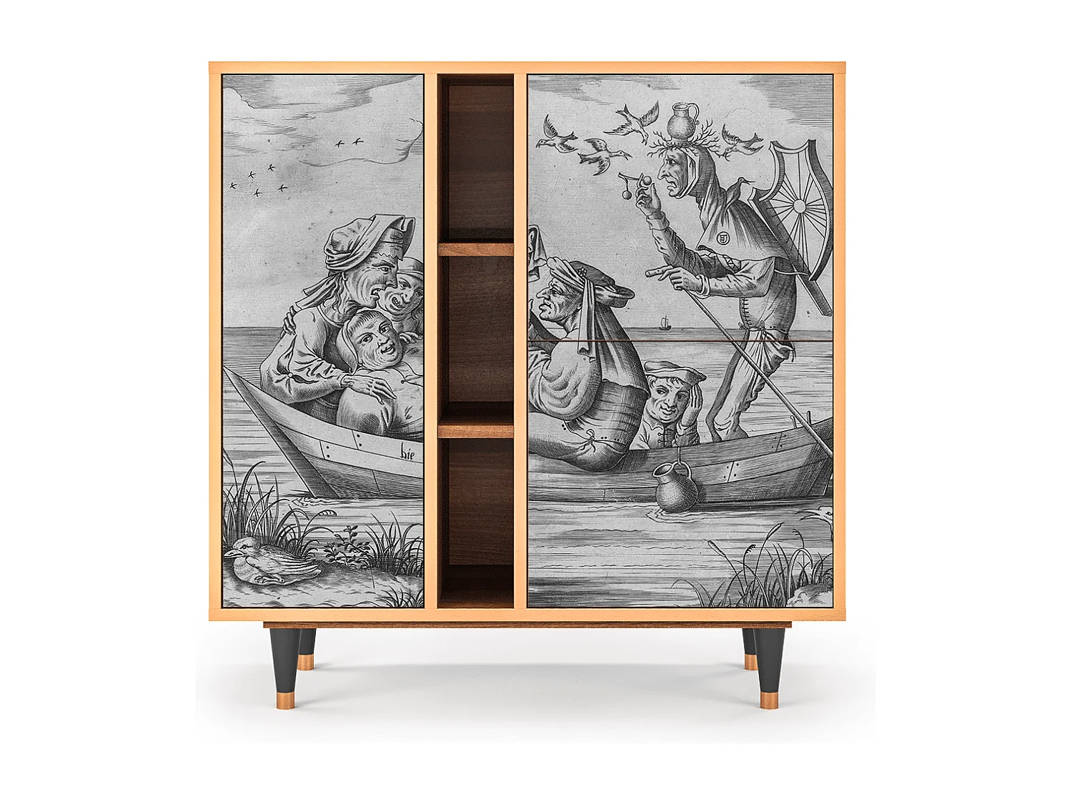 Buffet - 94х96х41 cm - BS5 - Blau Schuyte, Noyer