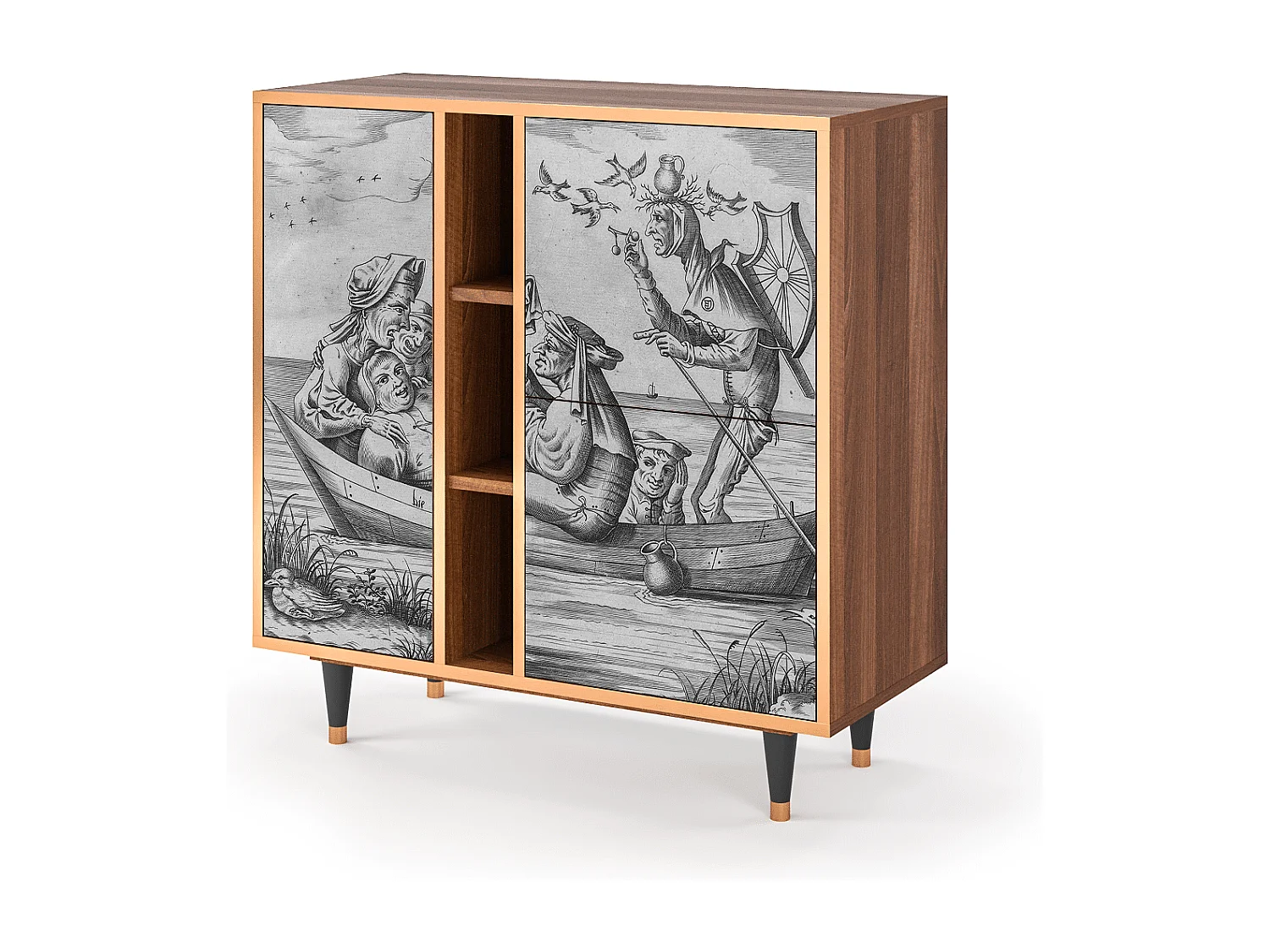 Buffet - 94х96х41 cm - BS5 - Blau Schuyte, Noyer