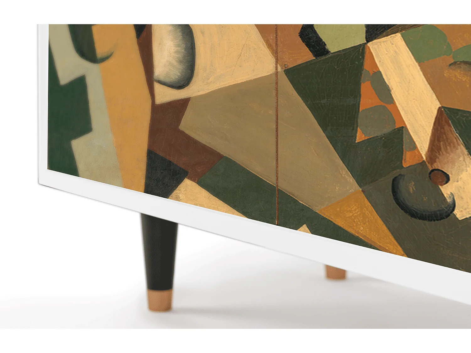 Aparador - 94x96x48 cm - BS3 - Glass and Checkerboard, Branco